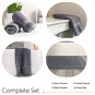 Exlusive Towel Sets 7-Piece Set, Steel-Blue/Gray 100% Long-staple Cotton High &