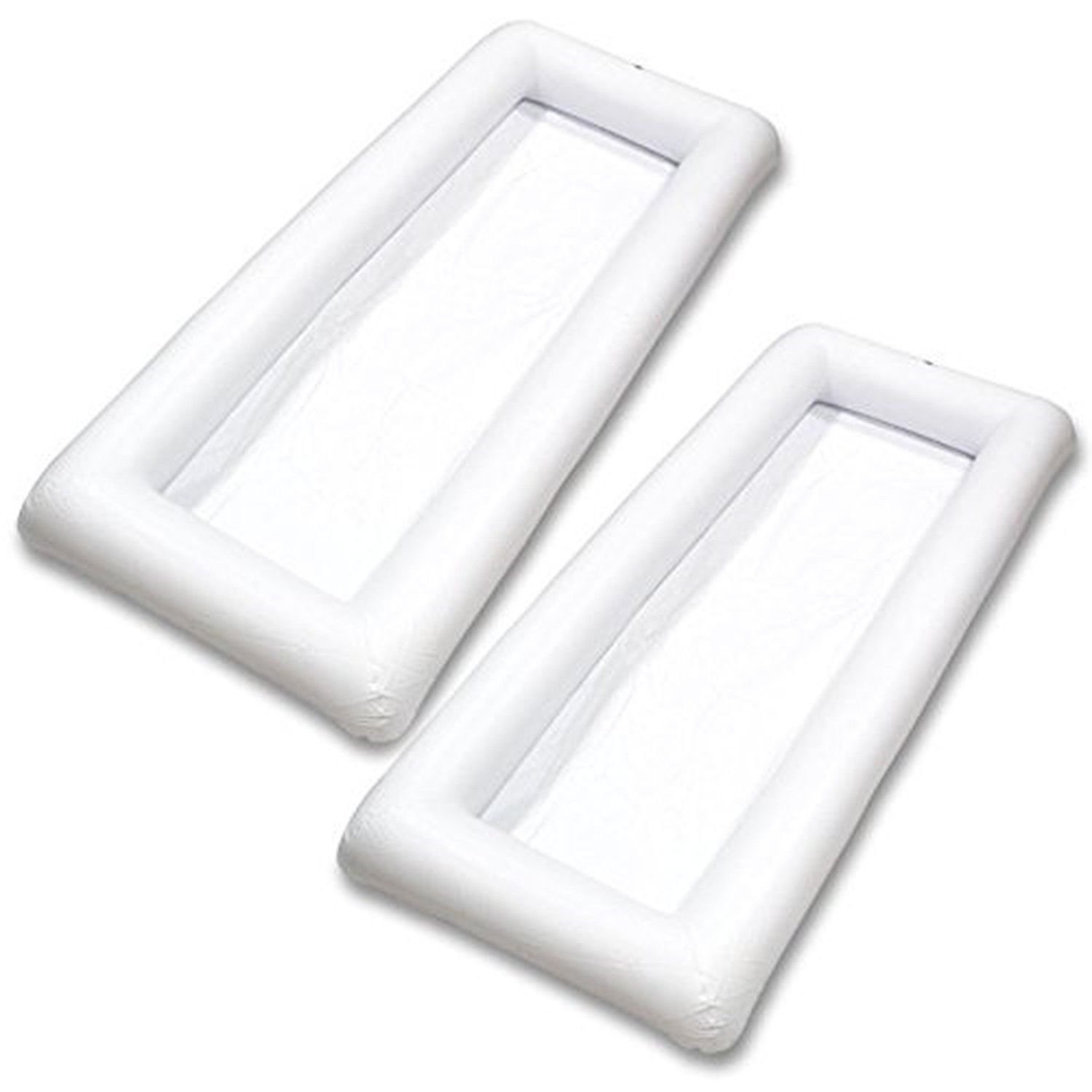 Mantello Portable Inflatable Buffet Serving Bar Tray for Food Drinks w/ Drain