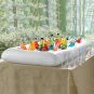 Mantello Portable Inflatable Buffet Serving Bar Tray for Food Drinks w/ Drain