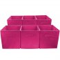 Sorbus Collapsible Storage Bin, pink (Pack of 6 but missing 2)