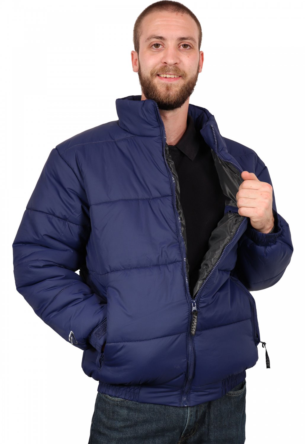 (2XL, Blue) Warm Puffer Down-alternative Winter Jacket by Freeze Defense