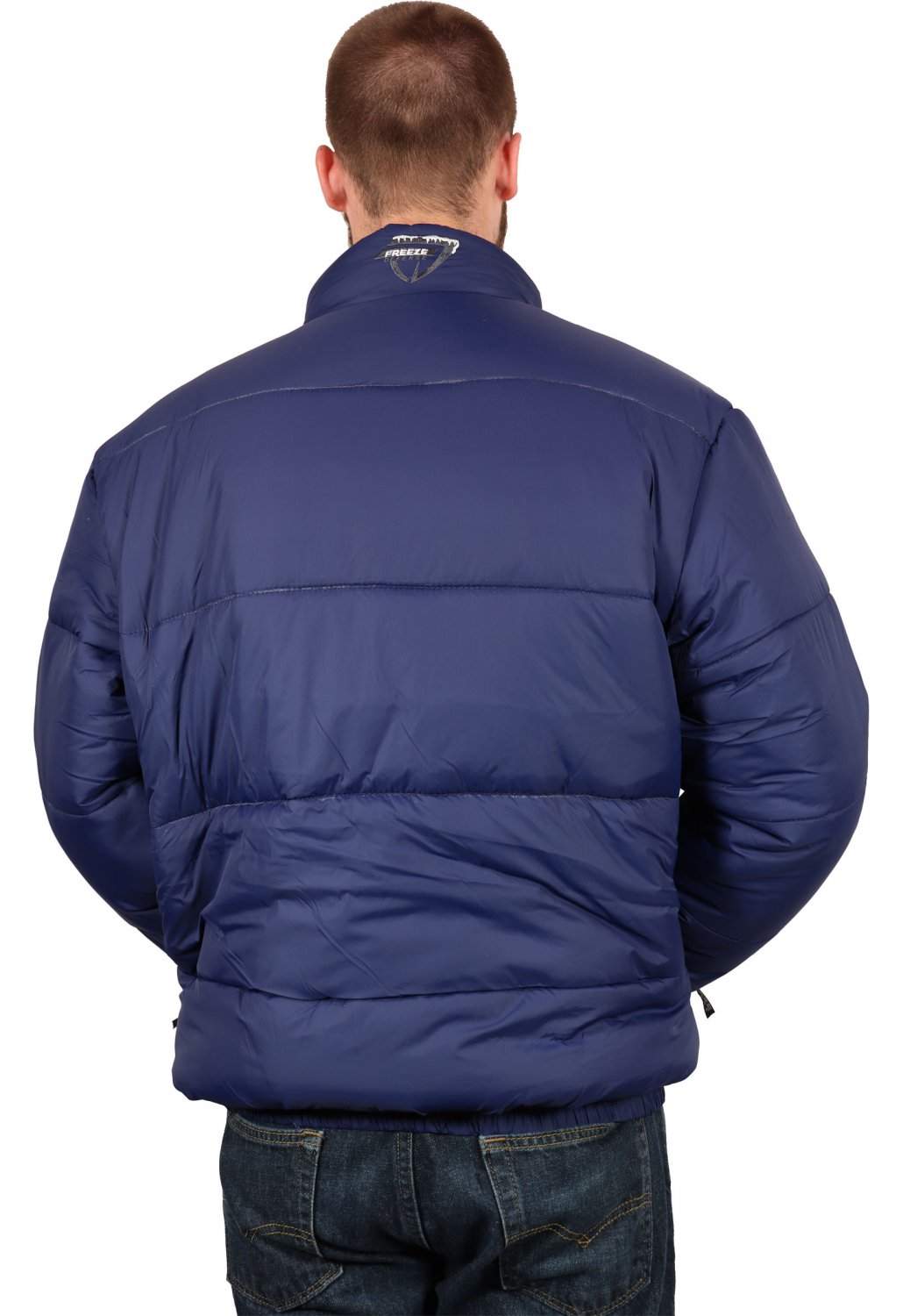 (2XL, Blue) Warm Puffer Downalternative Winter Jacket by Freeze Defense