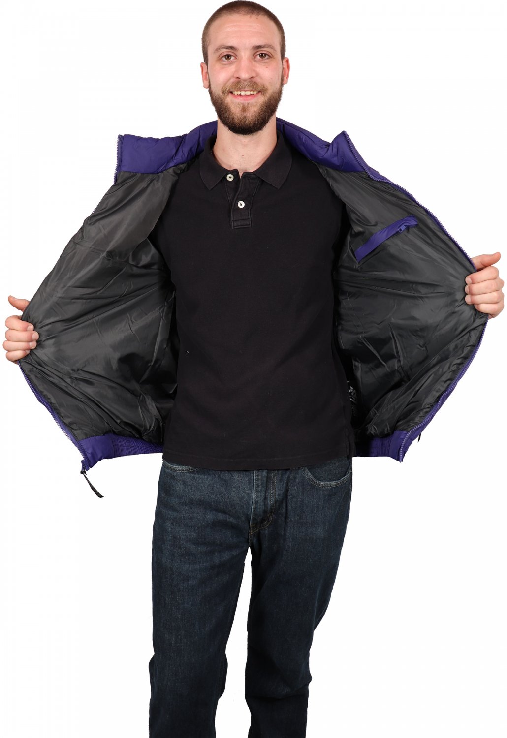 (Medium, Periwinkle) Warm Puffer Downalternative Winter Jacket by