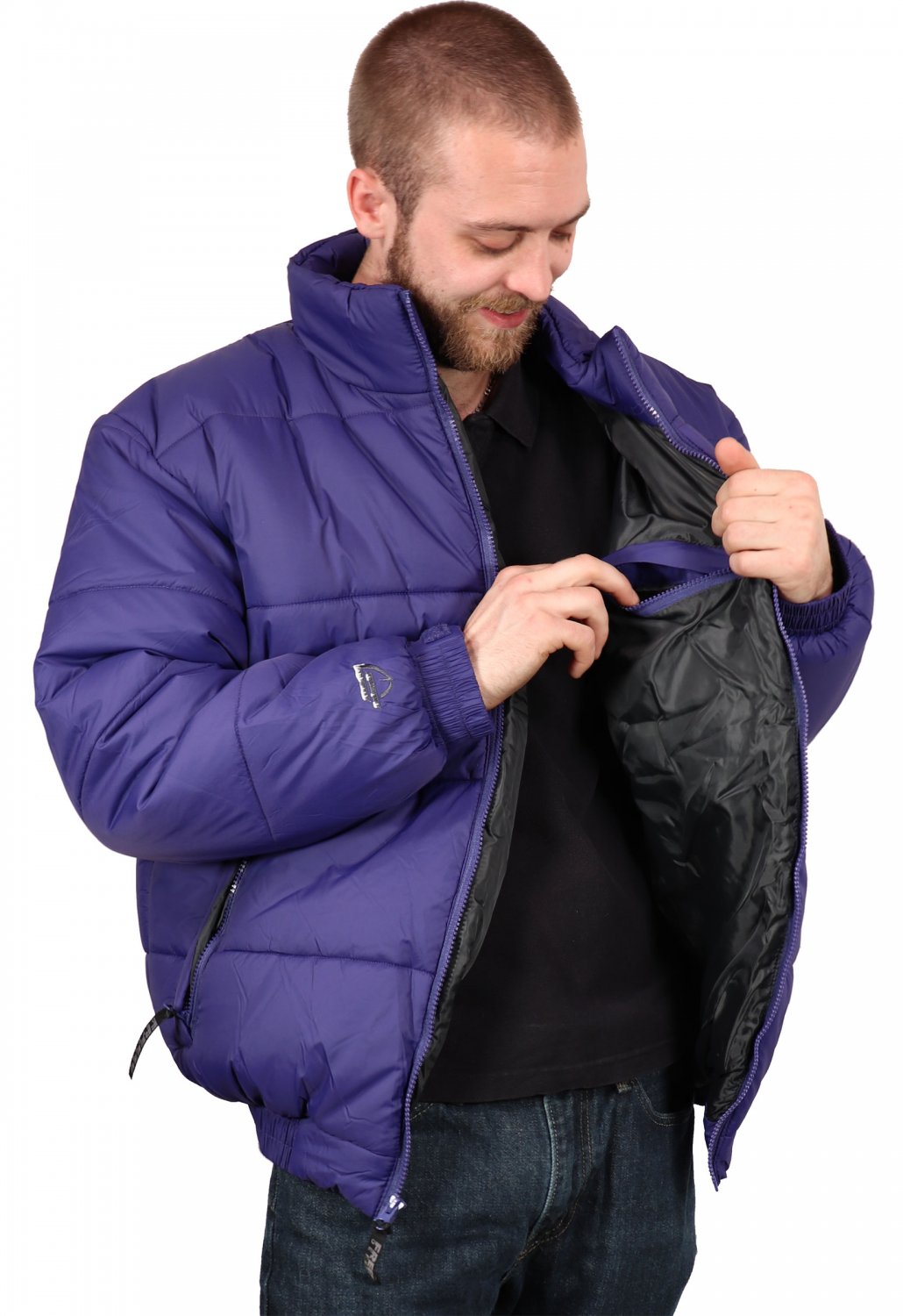 (Medium, Periwinkle) Warm Puffer Downalternative Winter Jacket by