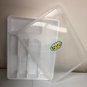 FLATWARE-CUTLERY SILVERWARE DRAWER TRAY+ COVER-TIGHT LID-WHITE