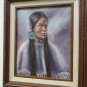 SOUTHWEST-ORIGINAL OIL PAINTING-SIGNED-A. NORWOOD-AMERICAN NATIVE INDIAN GIRL