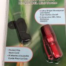 HI-TECH LED -MINI TORCH-BRIGHT LIGHT- SHOCK PROOF FLASHLIGHT-POCKET CLIP-RED