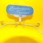 FOSTER GRANT-READING GLASSES-+1.00-RIMLESS FRAME+METAL HANDLES-NEW-RETAILS $19.9