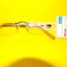 FOSTER GRANT-READING GLASSES-+1.25-RIMLESS FRAME +BROWN HANDLES-NEW