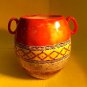 VASE WITH 2 EARS-ETHNIC DESIGN VASE-HANDMADE