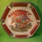 ARITA-KASAN-JAPAN-MARKED-PORCELAIN PLATE-HAND PAINTED-MID CENTURY-PEASANT&FLOWER