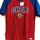 CHILE NATIONAL TEAM-FEDERACION DE FUTBOL- SOCCER T-SHIRT-LOGO SEWN ON-MEN-S