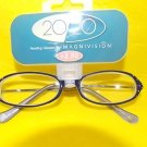 MAGNIVISION-READING GLASSES-+2.50-BLUE FRAME WITH RHEINSTONES-NEW