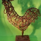 ROOSTER CHICKEN-TWIG ART SCULPTURE-STUNNING ART STUDIO-HAND MADE-LARGE-FOLK ART