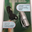 HI-TECH LED -MINI TORCH-BRIGHT LIGHT- SHOCK PROOF FLASHLIGHT-POCKET CLIP-SILVER