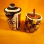 STUDIO NOVA-HAND PAINTED-PORCELAIN CREAMER & SUGAR SET-KT 550CAFE