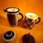 STUDIO NOVA-HAND PAINTED-PORCELAIN CREAMER & SUGAR SET-KT 550CAFE