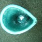 ART STUDIO POTTERY -TEAL- HAND MADE -FREE FORM CARVED- TALL- SIGNED VASE-PRETTY