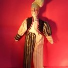 COLLECTIBLE-VENETIAN CLOWN-MASQUERADE DOLL-PORCELAIN FACE HANDS-FEET-BUTTERFLY