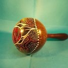 RAIN SHAKER GOURD-HAND DECORATED -PERCUSSION MUSICAL INSTRUMENT-TURTLE