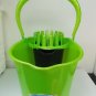 OPIF-3PCs-FLOOR MOP BUCKET-2 BUCKETS+1 WRINGER-WASH FLOOR W CLEAR WATER-GREEN