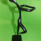 BALLERINA-CAST IRON LADY DANCER-ARTISTIC-ABSTRACT-GRACEFUL-SCULPTURE on BASE