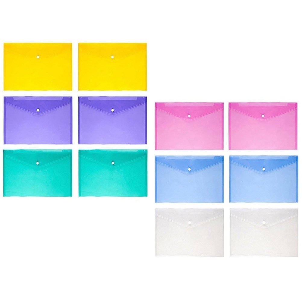 24/12PCS Felt File Paper Folder A4 Document Filing Bag Organizer Supply Envelope