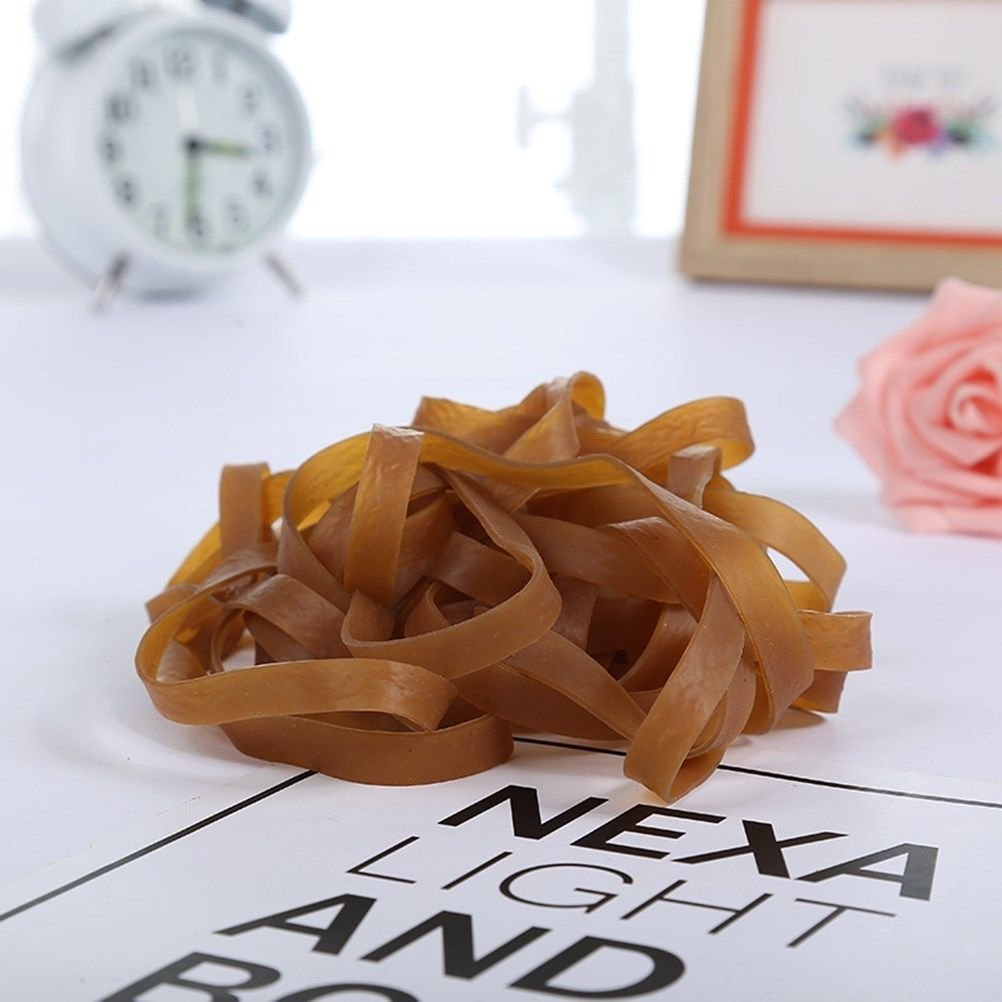 100pcs Strong Thick Natural Rubber Bands Tear Resistant Rubber Bands for Office