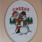 Finished cross stitich card "Merry Christmas"