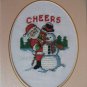Finished cross stitich card "Merry Christmas"