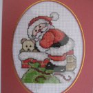 Finished cross stitich card  "Santa"