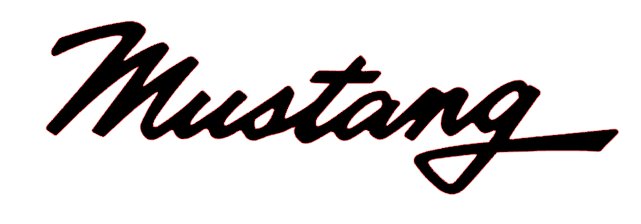 Ford Mustang Logo Script Replacement Vinyl Decal Sticker