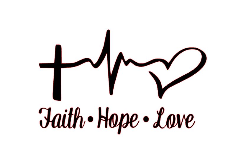 Faith Hope Love Vinyl Decal Sticker