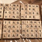homemade Scrabble tile Drink Coasters