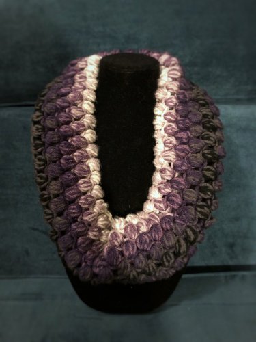 Purple Bubble Infinity Scarf