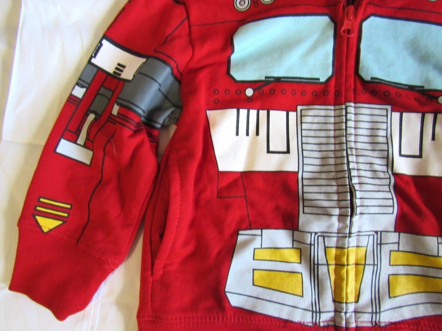 Transformers Optimus Prime Hooded Jacket Boys Red Blue 2 Toddler