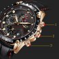 Relogio Masculino LIGE Mens Watches Leather Military Waterproof Sport Wrist Watch