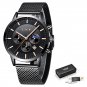 Relogio Masculino New LIGE Mens Watches Waterproof Sports Quartz Wirstwatch