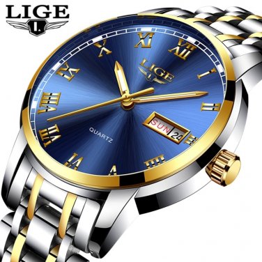 LIGE Watch Men Top Brand Luxury Waterproof Watch Relogio Masculino