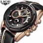Relogio LIGE Mens Watches Casual Leather Waterproof Quartz Watch Relogio Masculino