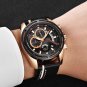 Relogio LIGE Mens Watches Casual Leather Waterproof Quartz Watch Relogio Masculino