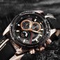 Relogio LIGE Mens Watches Casual Leather Waterproof Quartz Watch Relogio Masculino