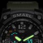 SMAEL Sports Watches Dual Display Analog Digital LED Electronic  Waterproof Swimming Military Watch