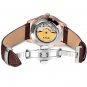 LIGE watches Automatic mechanical Sport clock leather Casual business wristwatch Gold relojes hombre