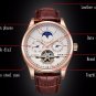 LIGE watches Automatic mechanical Sport clock leather Casual business wristwatch Gold relojes hombre