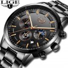 2018  LIGE Fashion Sport Top Brand Luxury Business Waterproof Watch Relogio Masculino