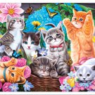 KoKoWill 5D Diamond Painting Kit, Round Full Drill Kitty Cats,15.75 x 11.81 inch