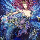 5D Diamond Painting Kit, Special Shaped Partial Drill Mermaid Princess,11.81 x 15.75 inch