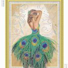 5D Diamond Painting Kit, Special Shaped Partial Drill Peacock Lady,15.75 x 19.68 inch