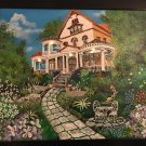 KELLY FAWAZ AUTHENTIC ACRYLIC CANVAS ORIGINAL PAINTING THE DREAM HOUSE